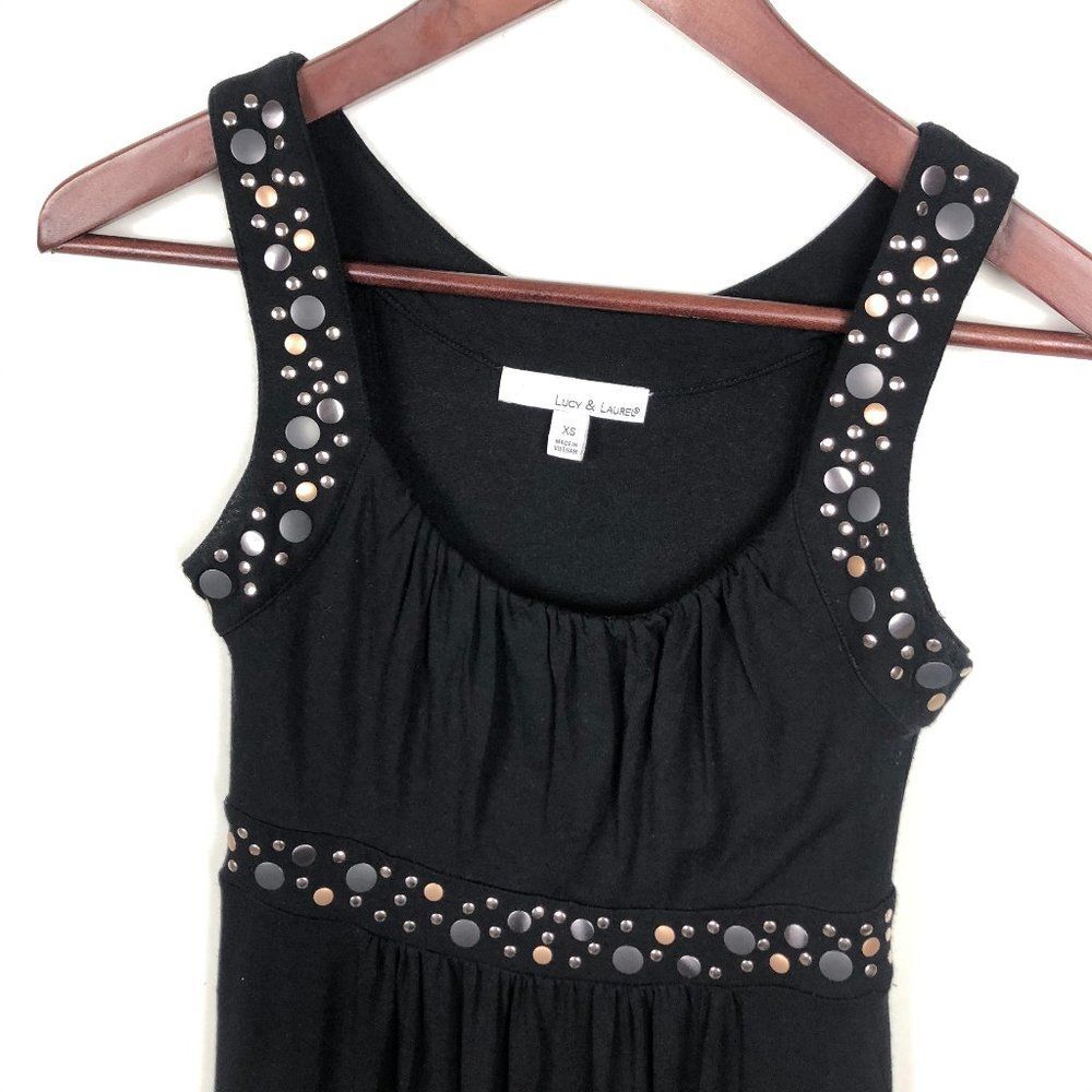 Lucy & Laurel Black Sleeveless Dress Studded - Picture 2 of 4